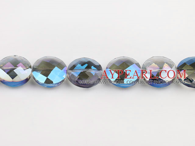 manmade crystal beads,10*20mm wafer,accompany with colors,sold per 13.58inches strand