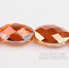manmade crystal beads,10*20*33mm egg,accompany with the orange  color,Sold per 12.99-inch strands