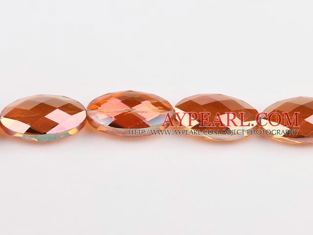 manmade crystal beads,10*20*33mm egg,accompany with the orange  color,Sold per 12.99-inch strands