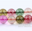 manmade burst pattern crystal beads,14mm round,sold per 15.75-inch strand