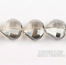 manmade crystal beads,10*14*20mm Baroque,grey ,sold per 13.98inches strand