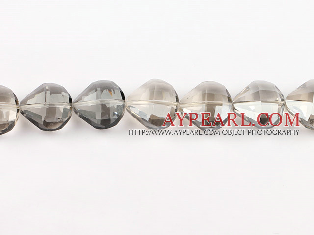 manmade crystal beads,10*14*20mm Baroque,grey ,sold per 13.98inches strand