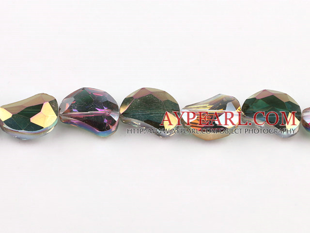 manmade crystal beads,10*14*20mm pea,accompany with colors,Sold per 13.98inches strand