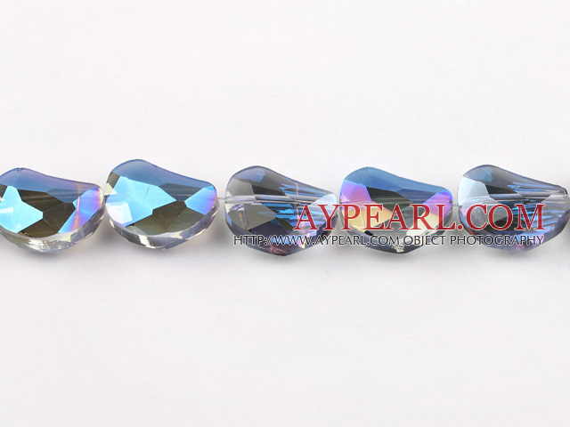 manmade crystal beads,10*14*20mm pea,accompany with colors,Sold per 13.98inches strand