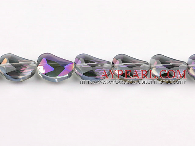 manmade crystal beads,10*14*20mm pea,accompany with colors,Sold per 13.98inches strand