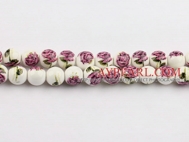 Porcelain beads,10mm round,sold per 14.96-inch strand