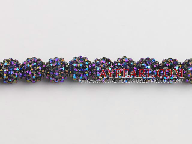 Acrylic bali beads,14mm,purple,Sold per 13.39-inch strand