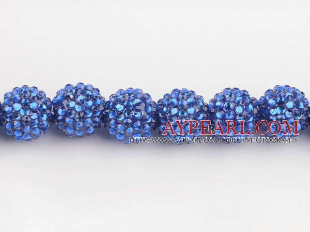 Acrylic bali beads,18mm,blue,sold per strand, about 14.17 inches