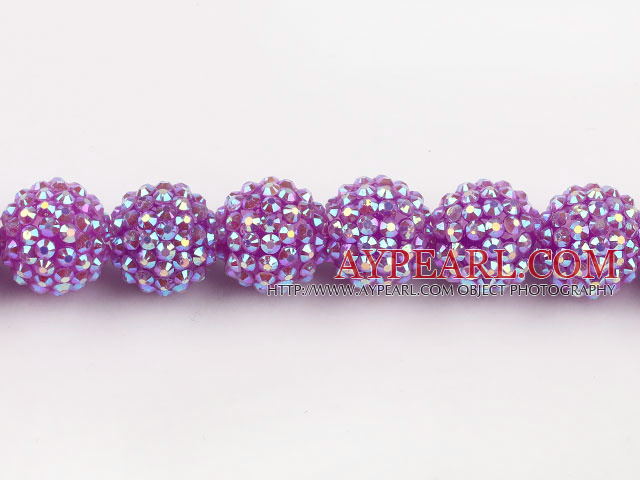 Acrylic bali beads,18mm,purple,Sold per 14.17-inch strand