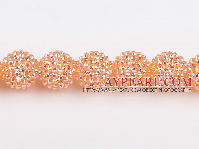 Acrylic bali beads,20mm,orange,Sold per 14.57-inch strands