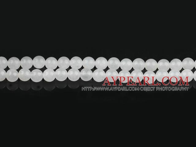 white jade beads,6mm round ,dold per 15.75-inch strand