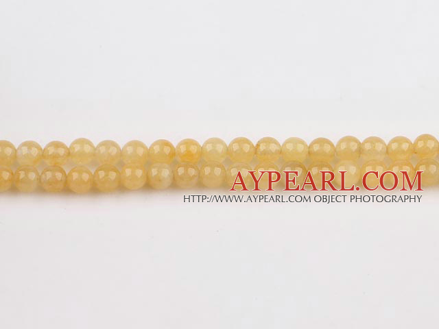 yellow jade beads,6mm round,sold per 15.75-inch strand