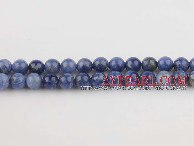 Sodalite beads,8mm round, blue, sold per 15.75-inch strand