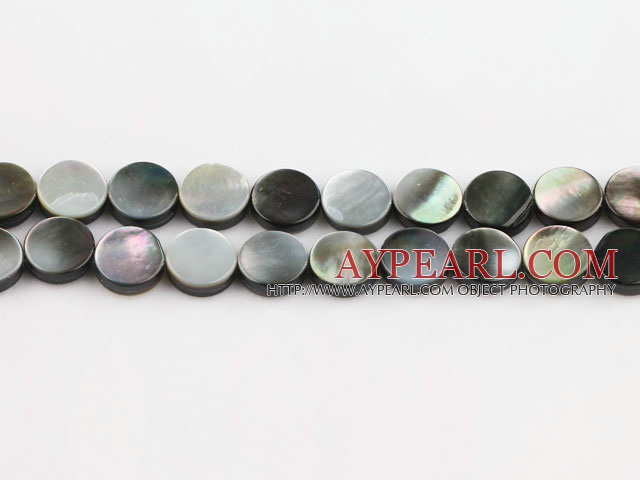 black lip shell beads,10mm flat oval,sold per 15.75-inch strand