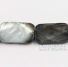 black lip shell beads,18*25mm rectangle,faceted,Sold per 15.75-inch strands