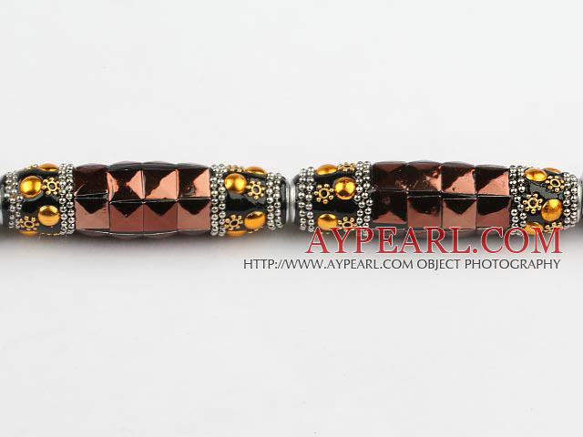 bali beads,16*62mm tube with copper core ,Sold per 14.57-inch strand