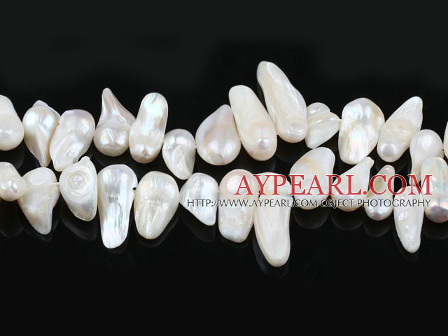 Pearl Beads, White, 7*15mm cover, Sold per 15.7-inch strand