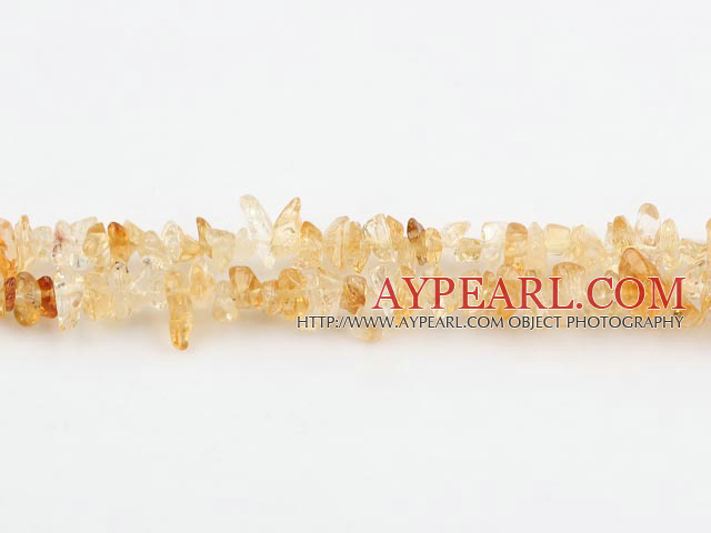 Chip Stone Beads, 3*7mm citrine, Sold per 35.4-inch strand