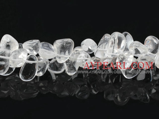 Crystal Gemstone Beads, White, 10*18mm Natural, hole, Sold per 15.7-inch strand