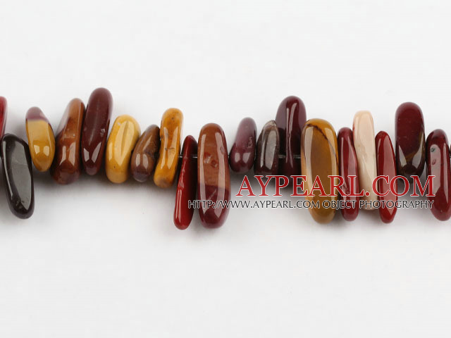 Gemstone Beads, 4*21 long tooth, hole, egg shape, Sold per 15.7-inch strand