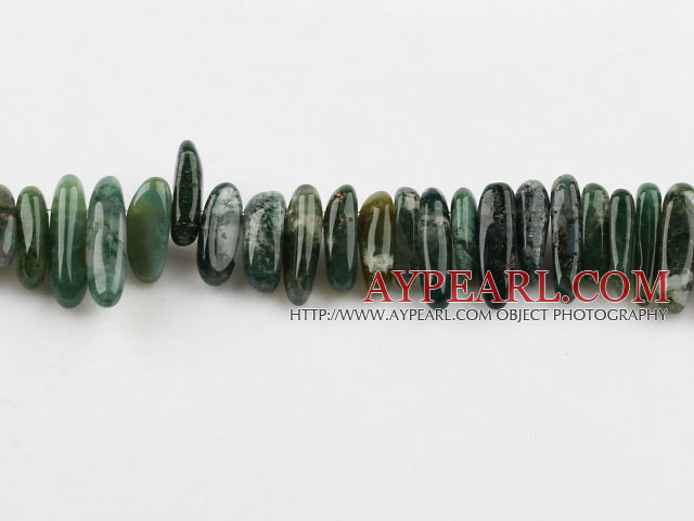 Agate Gemstone Beads, 4*21 little grass, long tooth, hole shape, Sold per 15.7-inch strand