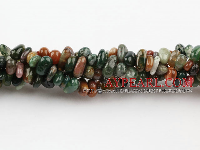 Chip Stone Beads, 3*7mm Indian Agate, circle angle, Sold per 34.6-inch strand