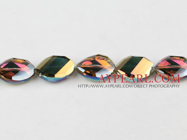 manmade crystal beads,9*18*25mm facet,accompany with colors,sold per strand , about 14.57inches