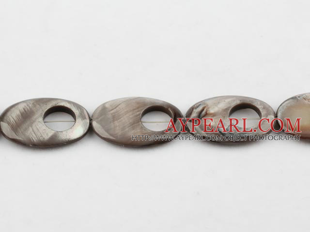 Shell Beads, Gray, 5*20*30mm dyed egg shape, Sold per 15-inch strand