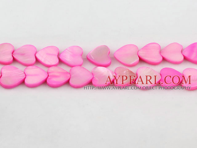 Shell Beads, Purplish Red, 3*12mm dyed heart shape, Sold per 15-inch strand