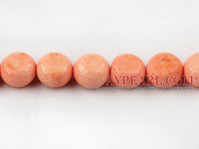 sponge coral beads,12*18mm abacus,peach,about 6 strands/kg