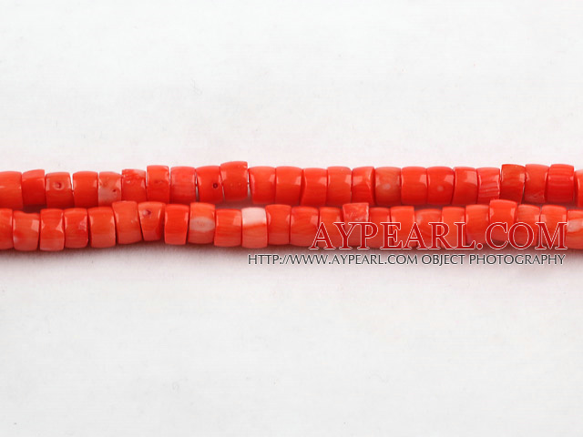 coral beads,6*8mm baroque,jacinth,Grade A,about 59 strands/kg