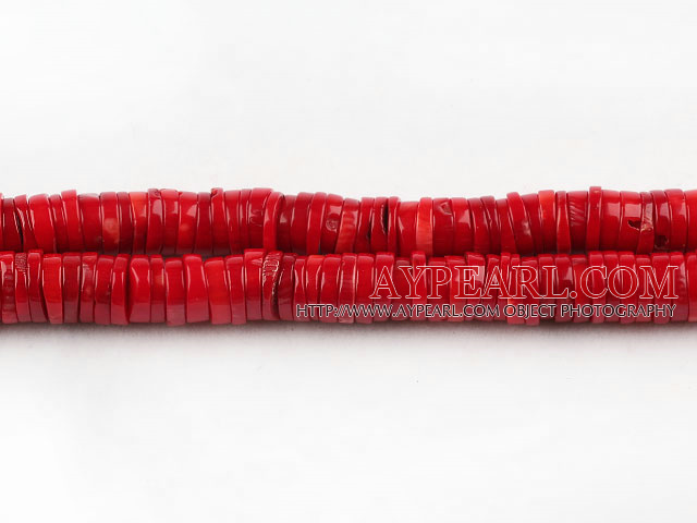 coral beads,6*8mm baroque,red,Grade A,about 59 strands/kg