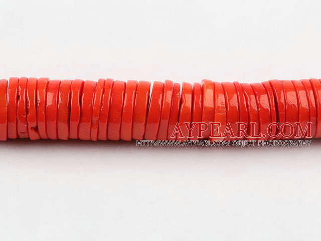 coral beads,6*8mm baroque,scarlet,Grade A,about 59 strands/kg