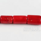 coral beads,12*18mm columniform,red,Grade A,about 8 strands/kg