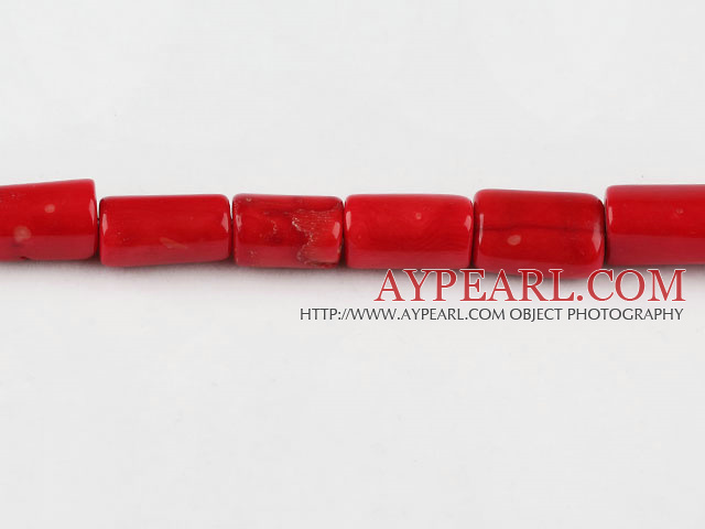 coral beads,12*18mm columniform,red,Grade A,about 8 strands/kg