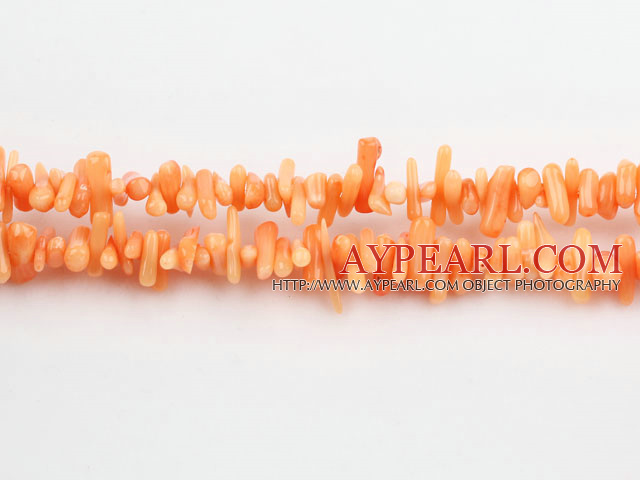 coral beads,3*10mm plantlet,marine orange,about 40 strands/kg