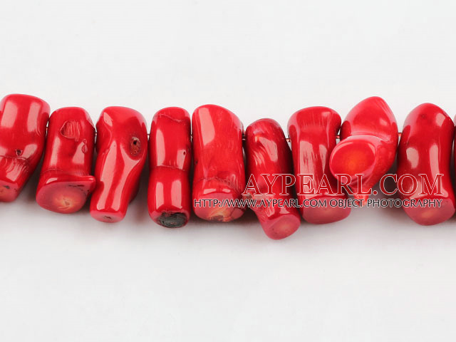 coral beads,12*30mm branch,red,about 2 strands/kg