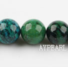 Chrysocolla beads, Green, 18mm round, Sold per 15.7-inch strand