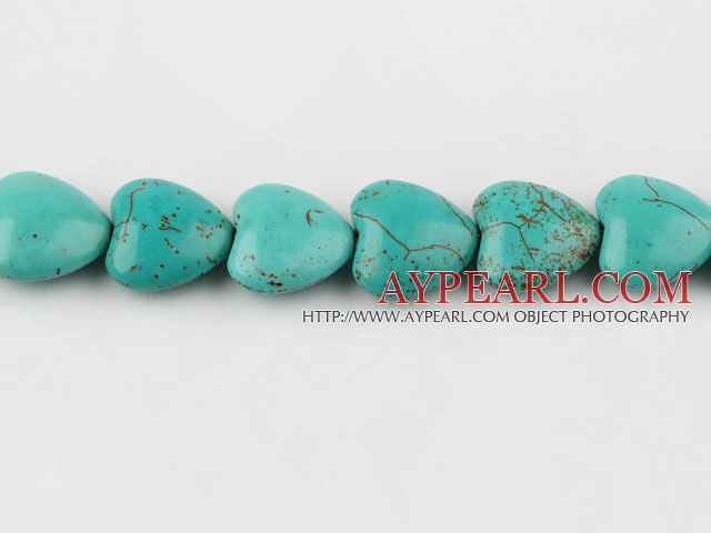 turquoise beads,8*18*18mm heart,green,about 14 strands/kg