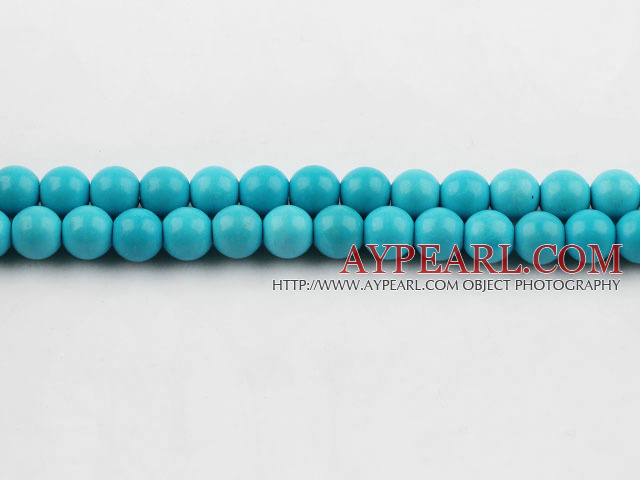 turquoise beads,8mm round,blue, sold per 15.75-inch strand