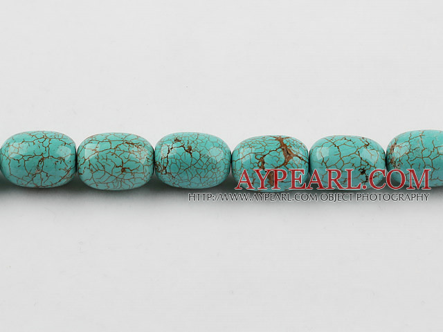 Turquoise Gemstone Beads, Green, 14*18mm cylinder shape,about 9 strands/kg