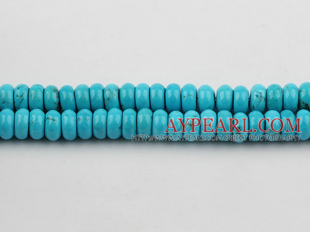 Turquoise Gemstone Beads, Blue, 12mm fold disc shape,about 16 strands/kg