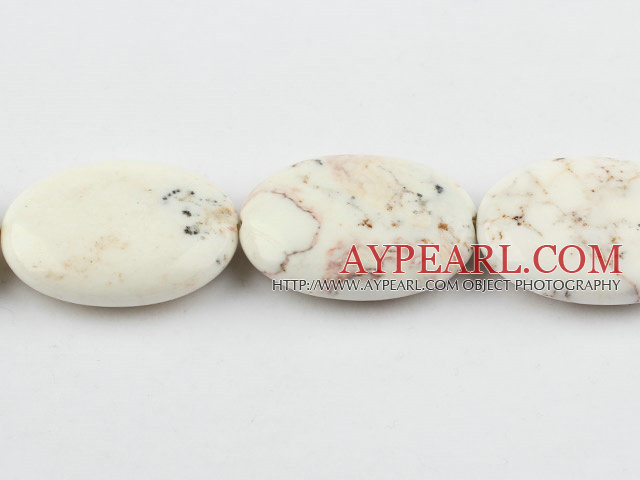 Turquoise Gemstone Beads, White, 30*40mm egg shape,about 5 strands/kg