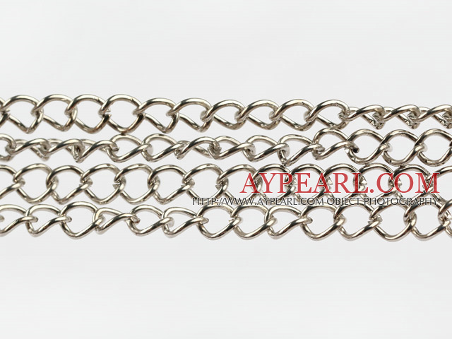 brass chain ,5.5mm silver,Sold per 39.37-inch strand