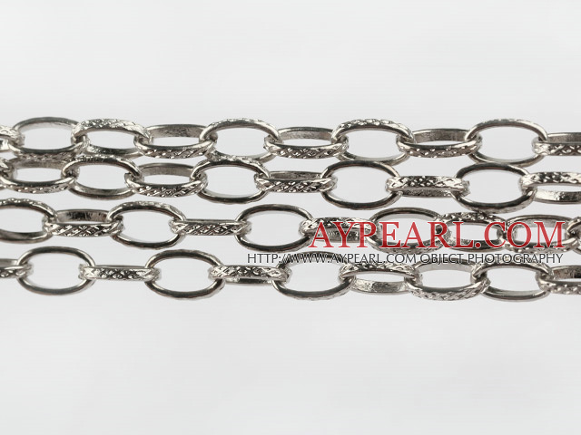 brass chain 6*10mm silver