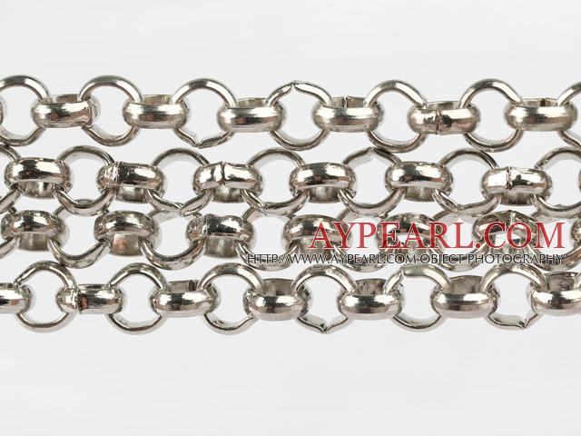 Brass chain, 8mm silver