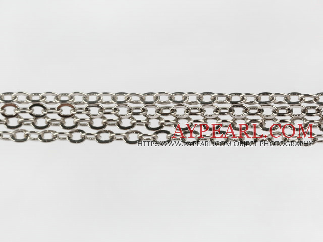 Brass chain, 3*4mm silver