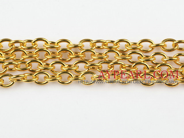 Brass chain, 6*81mm golden