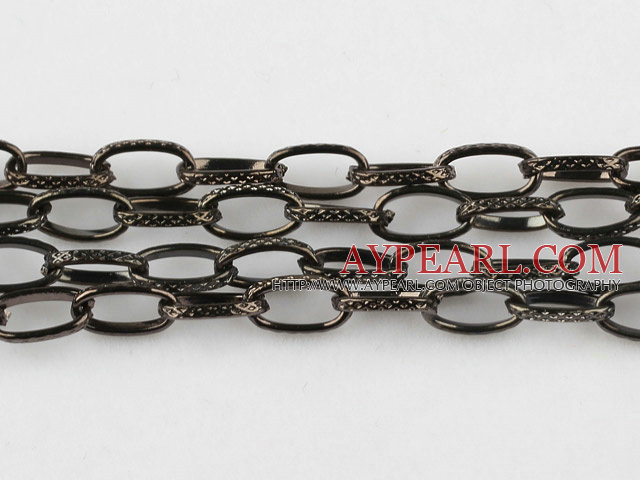 Brass chain, 5*9mm black plated