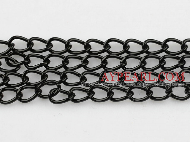 Brass chain, 5*8mm black plated